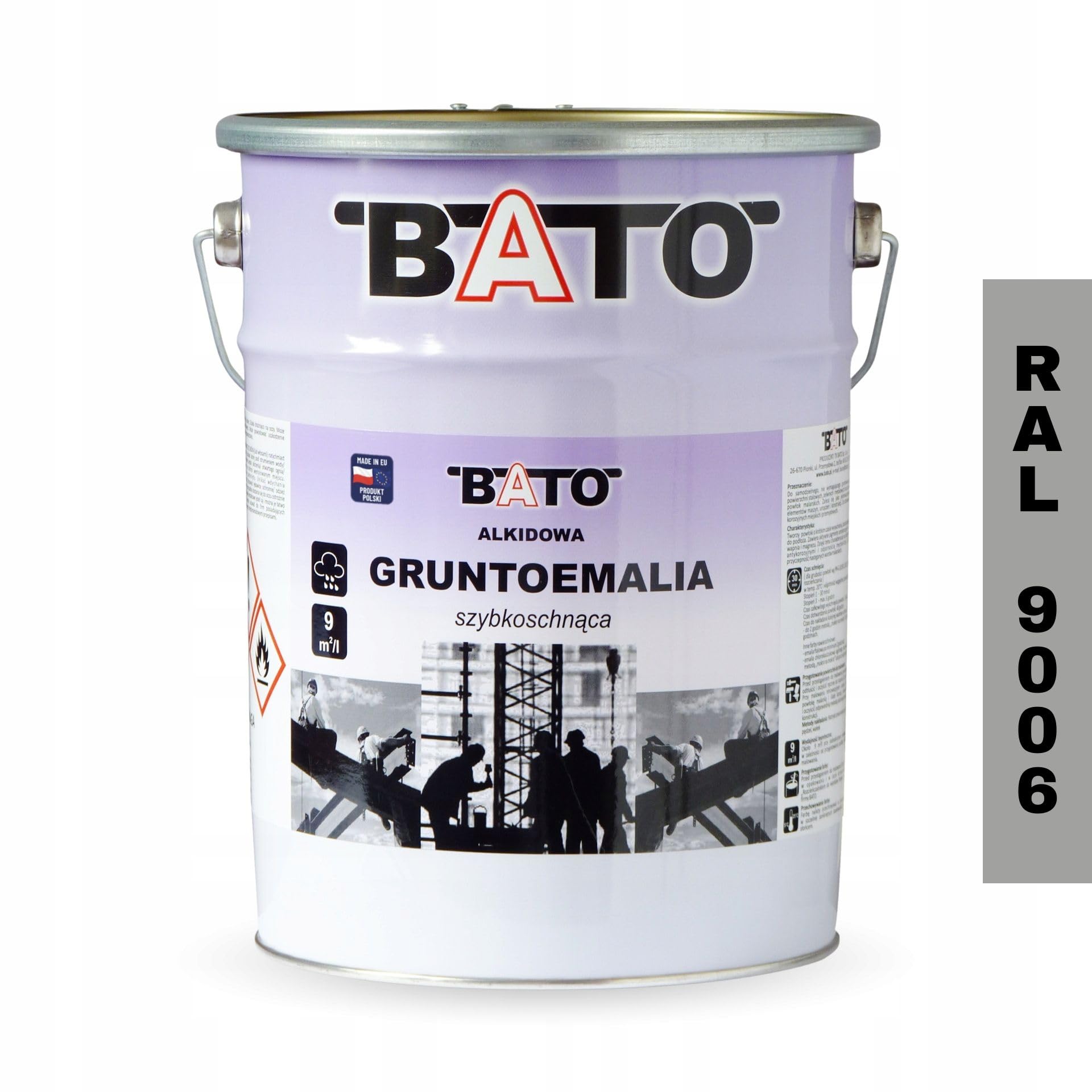SCHNELLTROCKNENDE ALKYD-GRUNDIERUNG ALUMINIUM RAL 9006 A 5L