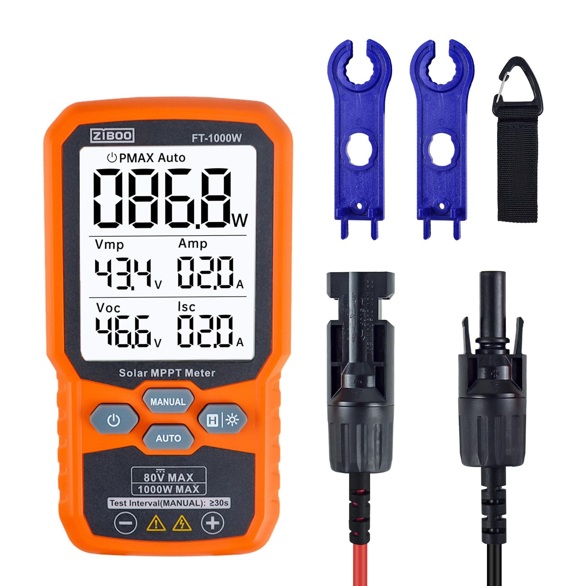 Amazon.com: ZIBOO FT-1000W Solar Panel Tester MPPT Meter - 1000W