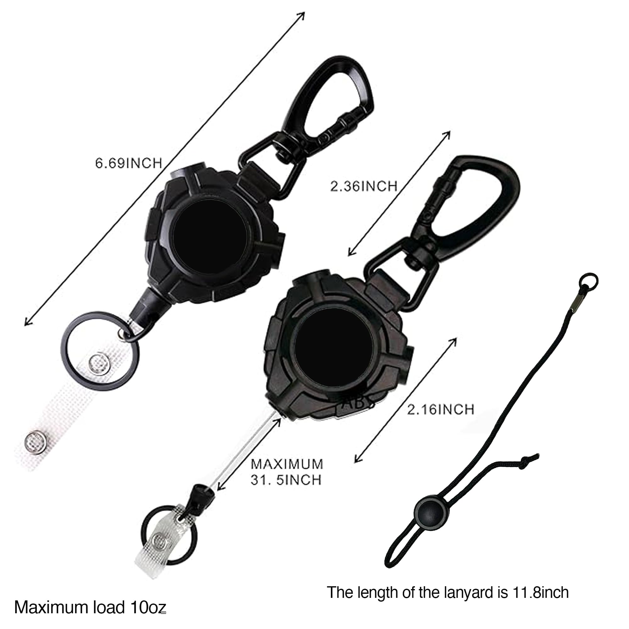Cb Microphone Retractable Tether Ezcora CB Mic Holder Retractable  Microphone Keeper Heavy Duty CB Radio Retractable Hanger Tether, 32