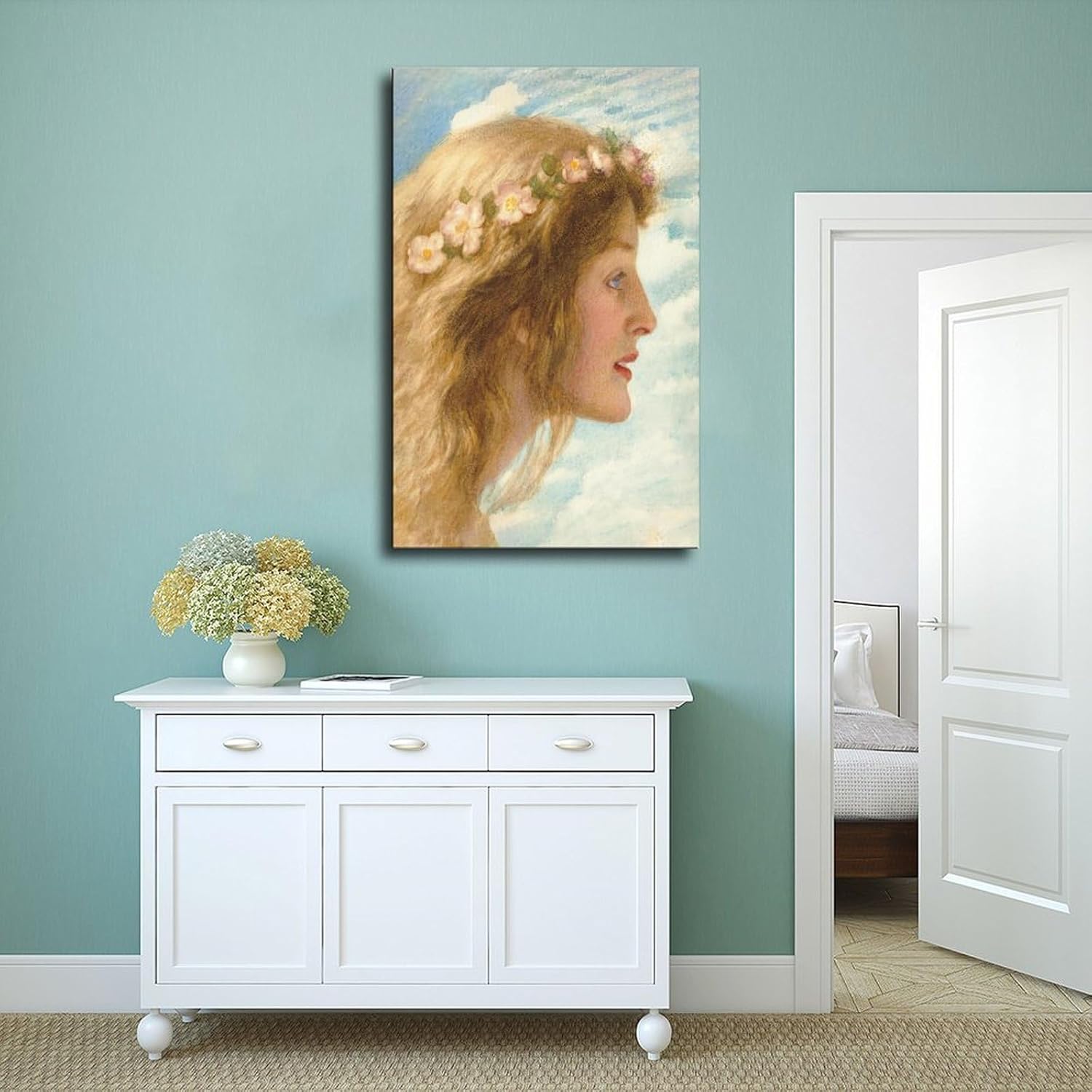 GEHKAI The Day, Mythological Goddess Canvas Poster Wall Art Decor Print Picture Paintings for Living Room Bedroom Decoration Frame:12x18inch(30x45cm)