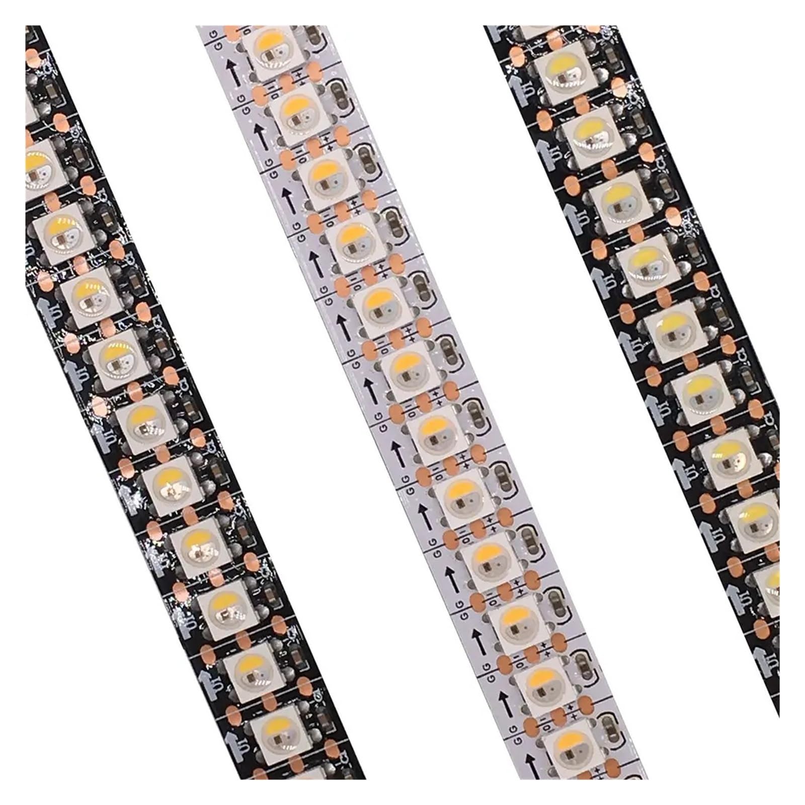 Tira de LED direccionable SK6812 RGBW 4 en 1 DC5V Cinta de luz de múltiples densidades de LED IP30 IP65 IP67(White PCB,RGB NW_5M 30 IP67)