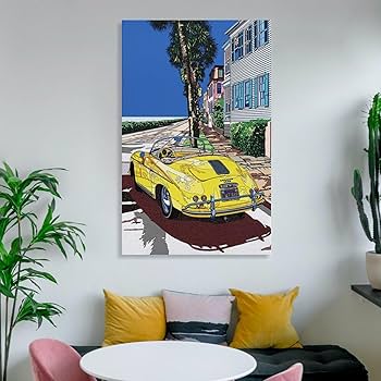 小*ん様 鈴木英人サイン入り 「スピードスターと過ごす正午」 シルクスクリーンア 小*ん様 鈴木英人サイン入り 「スピードスターと過ごす正午」 シルク