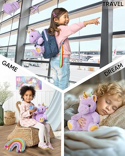 Miniatura 215 de Naturally KIDS - Juguetes de unicornio para niños y niñas de 2 a 3 años, regalos de cumpleaños, mochila de unicornio para niños pequeños 03 Unicornio