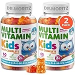 DR. MORITZ Kids Multivitamin Gummies - with Kids Vitamins A C D E B6 B12 Zinc and More - Complete Daily Support - Vegetarian and Non-GMO, 2 Pack (120 Count)