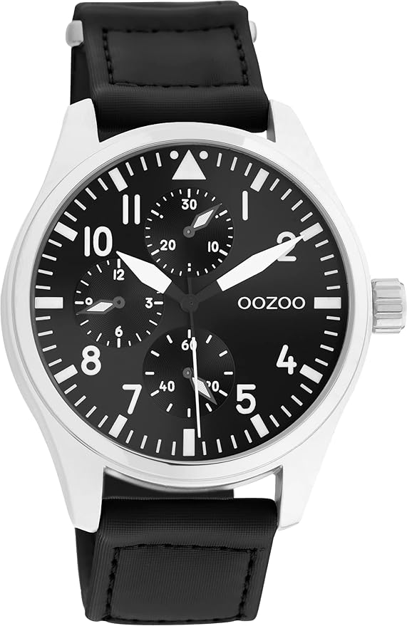 Oozoo Timepieces Orologio da uomo – Orologio da polso da uomo con cinturino in nylon largo 21 mm | Orologio di alta qualità per uomini – Elegante orologio analogico da uomo rotondo