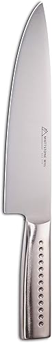MATTSTONE HILL - Cuchillo de cocina profesional de 9 pulgadas, cuchillo de chef ultra afilado de acero alemán, cuchillo para verduras, mango de