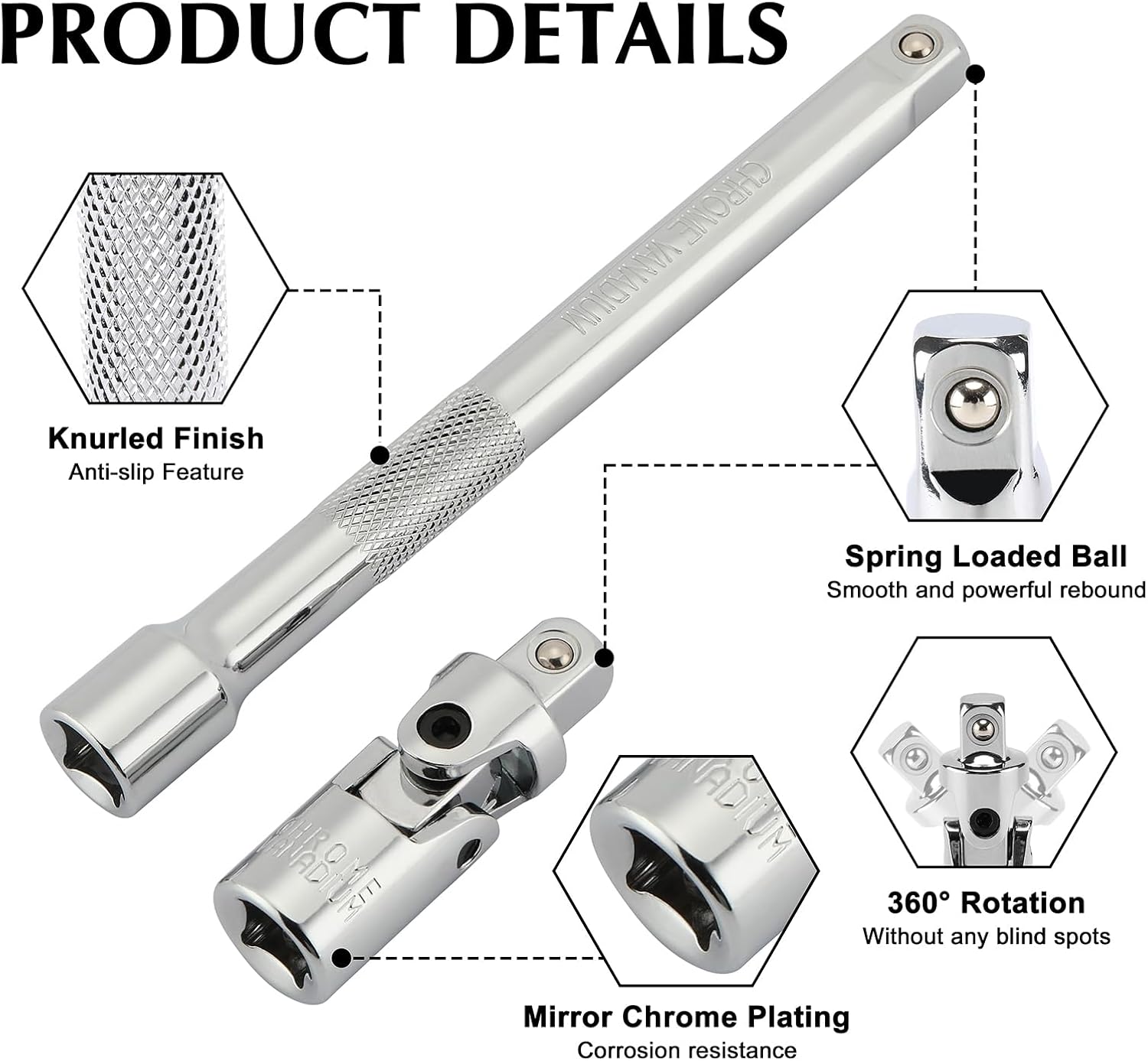 EMENTOL 11-Piece 3/8" Drive Magnetic Spark Plug Socket Set (5/8", 3/4", 13/16", 14mm, 18mm), with Ratchet Wrench & Universal Joint, Extension Bar and Spark Plug Gapper