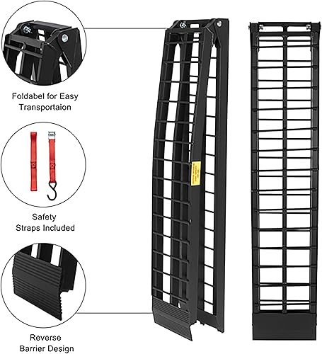 Miniatura 7 de 2 rampas de carga plegables portátiles de 9 pies, capacidad de 1200 libras, rampa para cortacésped, ATV, UTV, motocicleta, camión, 4 ruedas, rampas