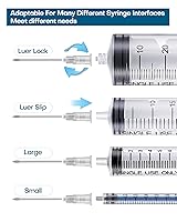 Vista 3 de 100 agujas de inyección desechables estériles con tapa para suministros de laboratorio, aves de corral, mascotas y accesorios de dispensación