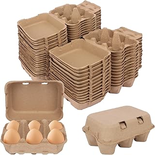 30 Pack Half Dozen Egg Cartons?Paper Duck Egg Cartons for Safe Storage, ...