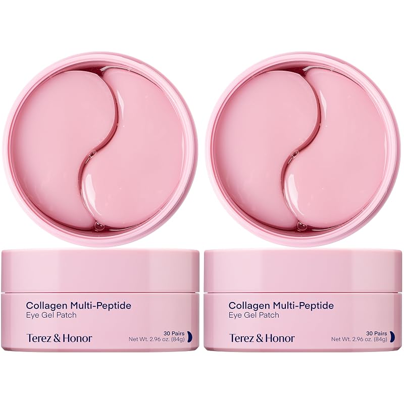 Máscaras de hidrogel para a região dos olhos TEREZ & HONOR com peptídeos de colágeno, 120 unidades, sem fragrância