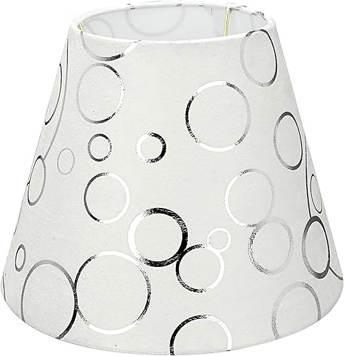 Miniatura 7 de Aspen Creative 58903A Empire Uno - Pantalla para lámpara, blanco roto, parte superior de 5 pulgadas x 9 pulgadas inferior x 7 pulgadas de altura