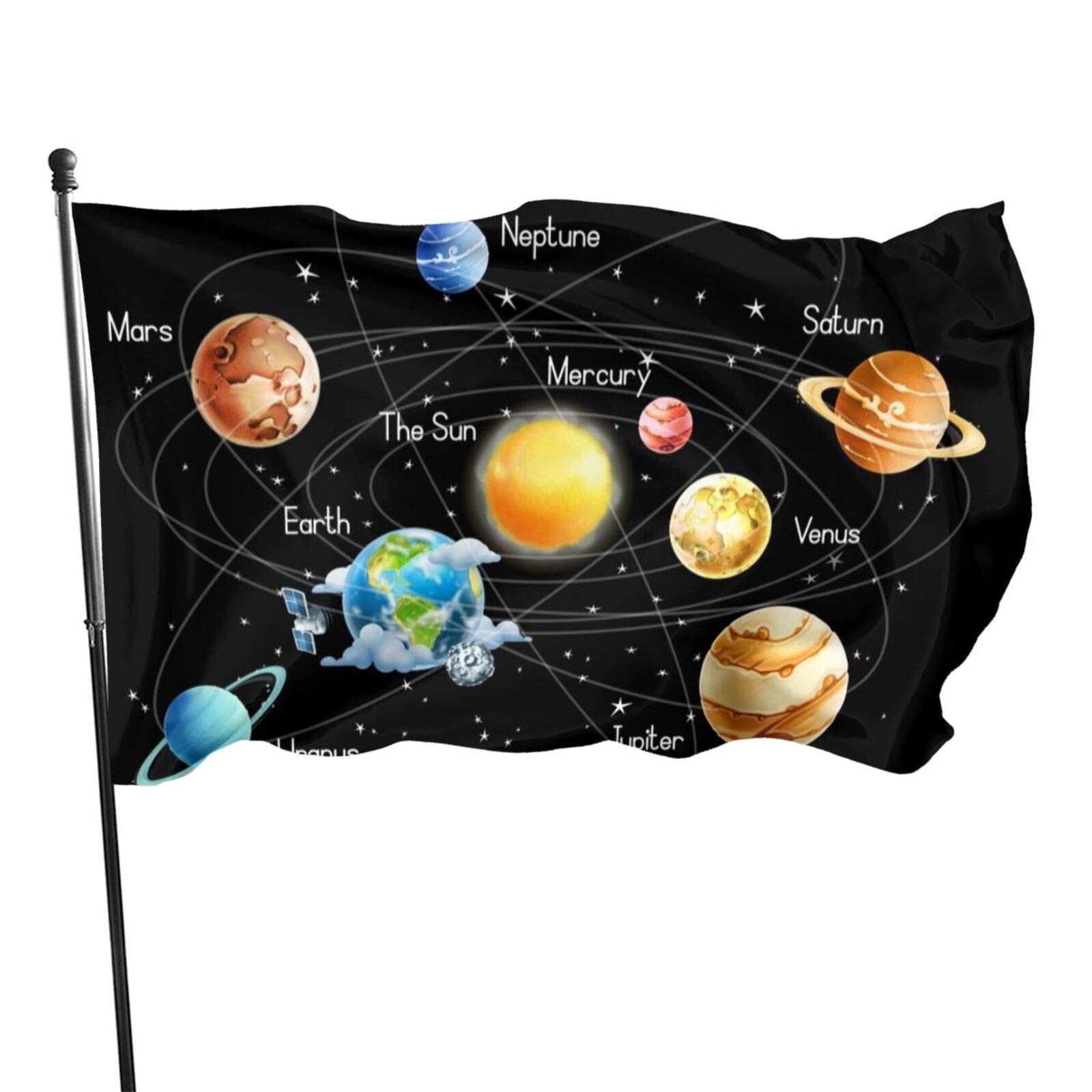 ShineSnow Universe Of Love Gartenflagge – Doppelseitig, 71x102 Cm, Polyester, Mit Sternen & Herz