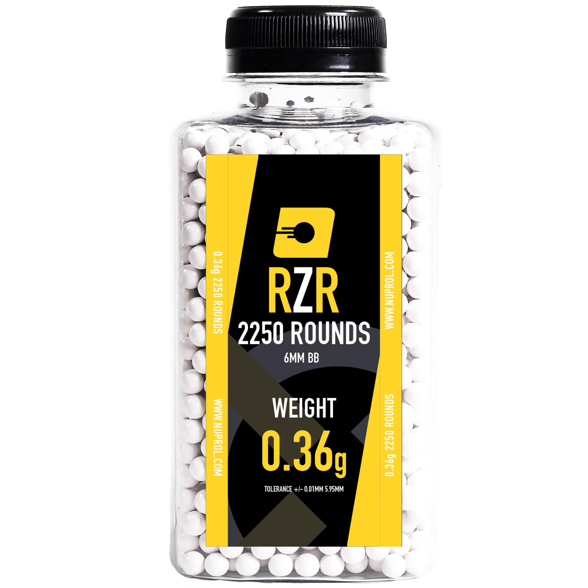 NUPROL RZR 0.36g 2250R 6mm Airsoft BBs Ammo Low Tolerance High Performance 5.95mm +/-0.01mm