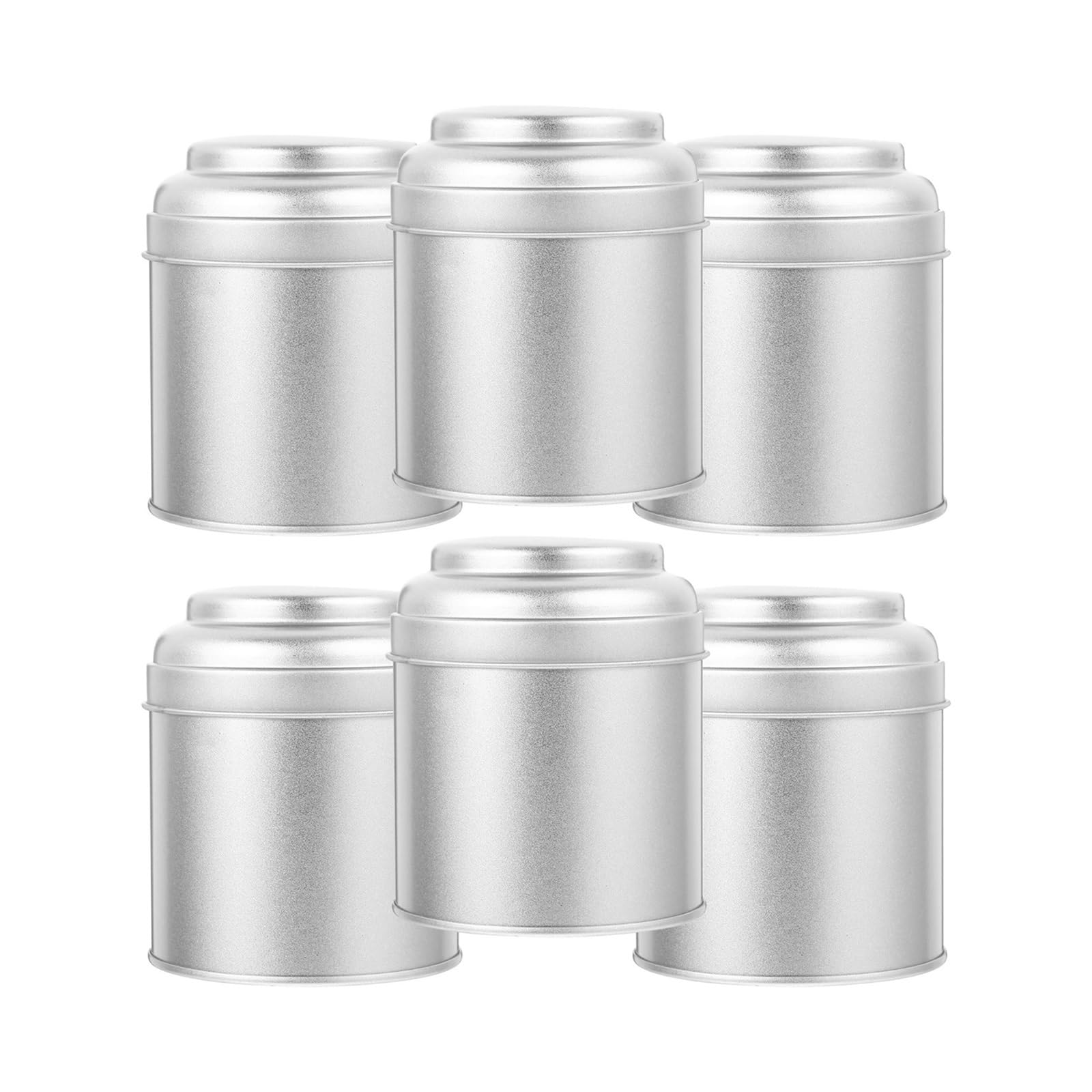 UBOHUZ 6 Pcs Tea Canister Bag Storage Jars Food Container Tin Canisters For Leaf Tank Tinplate for Tea, Coffee