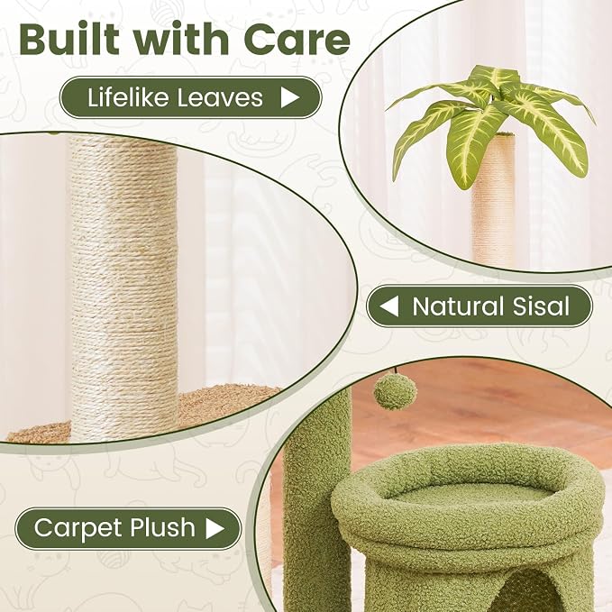 Torre para Gatos con Rascador y Escondite 36in Interior miniatura 7