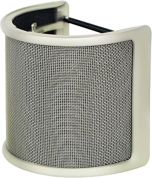 Mic Pop Filter,Micfuns fashion golden microphone pop protection, with foam layer windshield windscreen for studio, recording, podcast