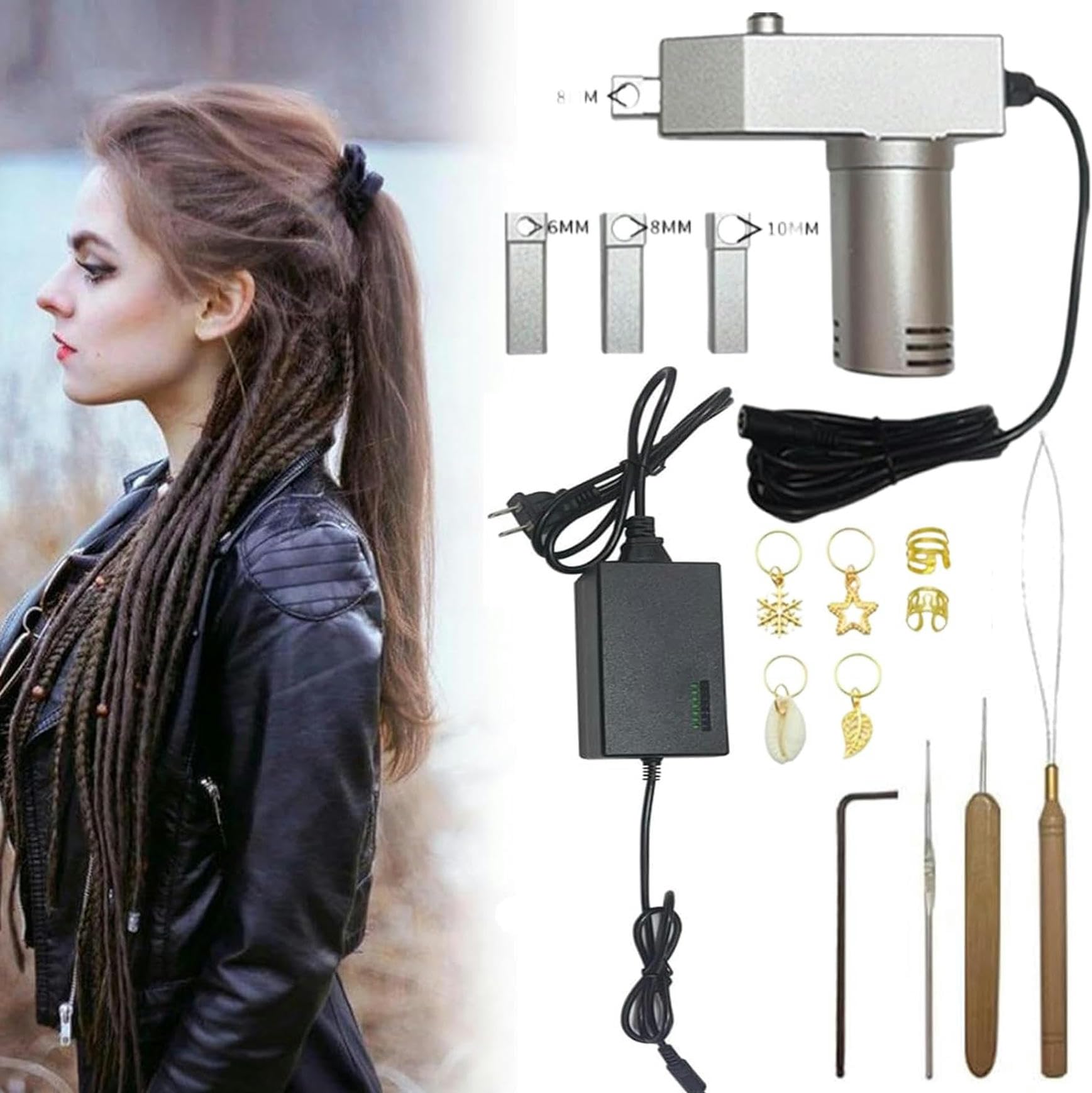 Machine à dreadlocks électrique pour créer des tresses en quelques