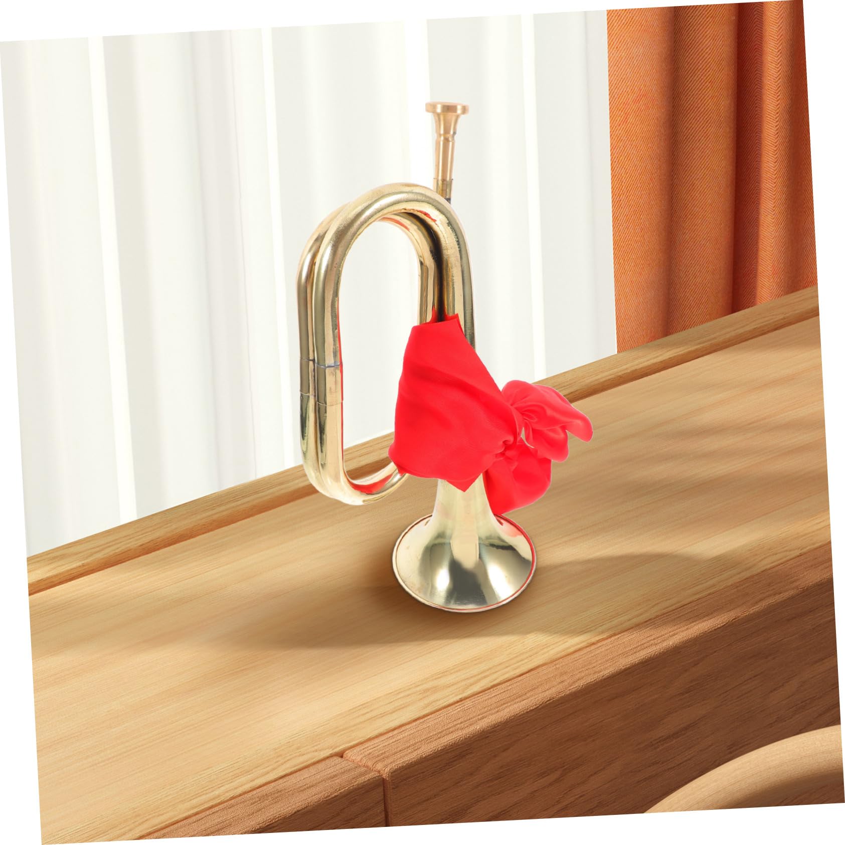VICASKY Instrumento Musical Bugle De Metal Para Principiantes Trompeta Para Actuaciones Escenario Pañuelo Para Escuelas y Desfiles