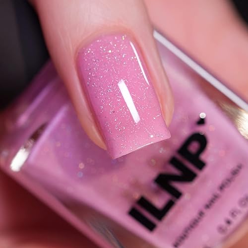 Miniatura 2 de ILNP Holding Hands - Esmalte de uñas de gelatina holográfico rosa delicado