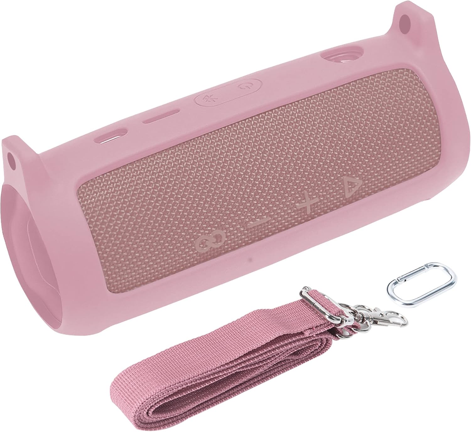 co2CREA Soft Silicone Case Replacement for JBL Flip 6 Portable Bluetooth Speaker (Pink Case)