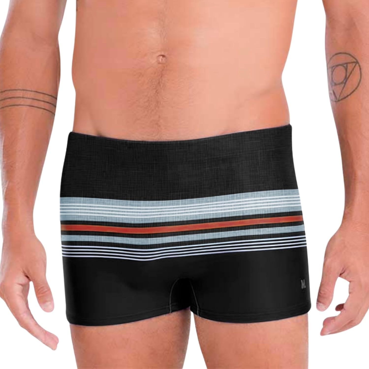 Sunga Boxer Mash Praia Piscina Dryfast Listras Masculina