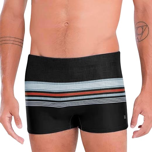 Sunga Boxer Mash Praia Piscina Dryfast Listras Masculina