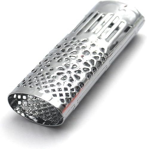 Miniatura 13 de Funda de metal para encendedor BIC J6 (diseño hueco para encendedor BIC de tamaño completo (floral negro hueco) Floral Hollow-negro,Floral