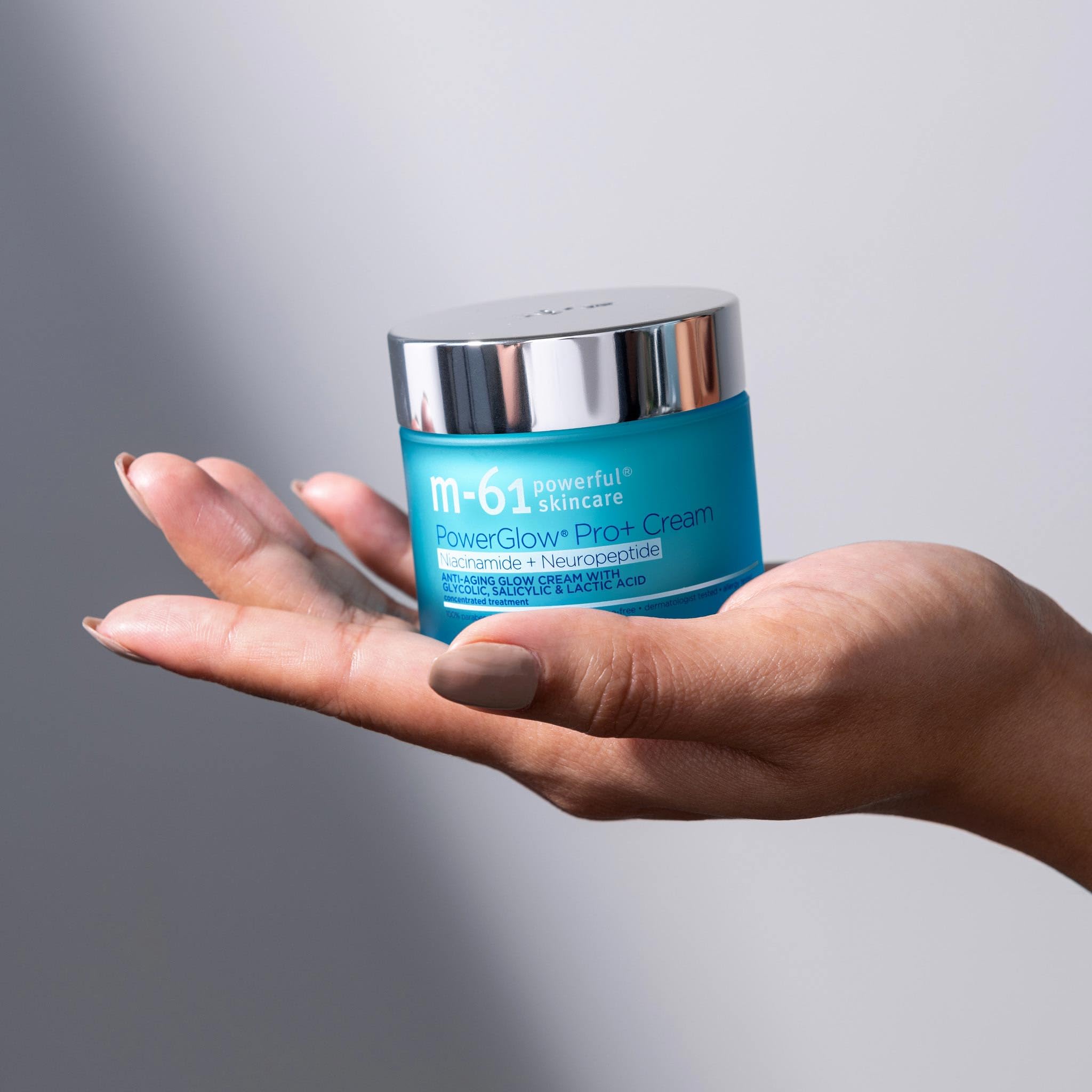 m-61 PowerGlow Pro+ Cream | Moisturizing, Firming Glow Cream With Niacinamide + Neuropeptides And A Powerful Combination Of BHAs/AHAs, 1.4 Fl Oz