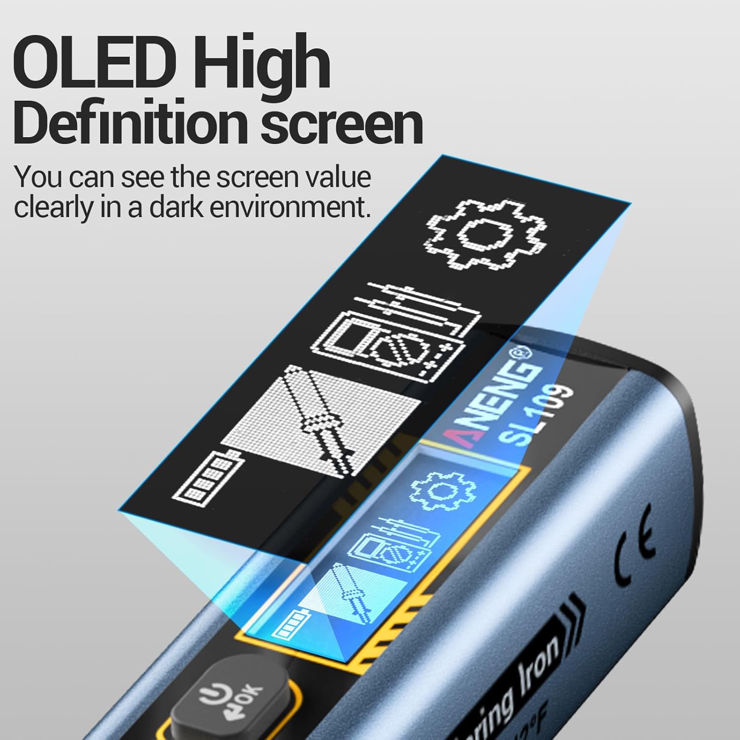 Soldering Iron Kit, Portable Soldering Iron 2in1 Usb soldering gun with Portable Case LED Digital Adjustable Temperature 212-842℉ 75W 3S Fast Heating Auto-Sleep Mode for Electronics DIY (SL109)