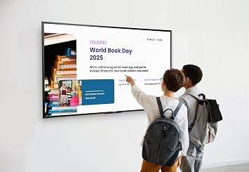 Promethean ActivPanelD 55 Commercial Digital Display, 4K UHD Non-Touch Digital Signage Screen for Announcements, Offices, Schools & Retail, Wall Mount Included, 3-Year Onsite Support