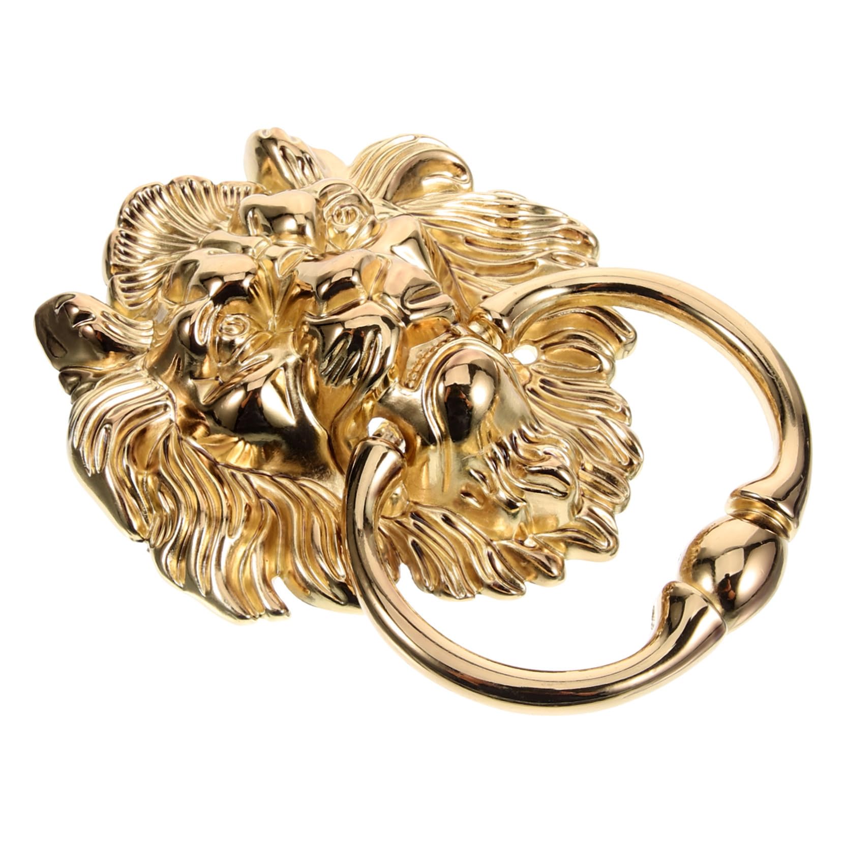 Heurtoir de porte lion et tirage de meuble vintage, poignée en alliage argenté pour décoration