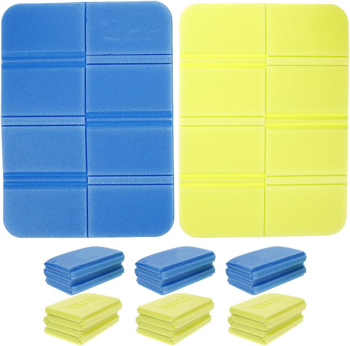 GANAZONO Outdoor Waterproof Seat Cushions 8-Pack Lightweight Portable Foam Mats for Camping Hiking Beach Picnics and Concerts