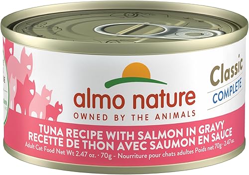 Miniatura 3 de almo nature Classic Complete Cat 12 Pack Receta de atún con pollo en salsa, latas de 2.47 onzas, comida húmeda enlatada para gatos adultos, sin