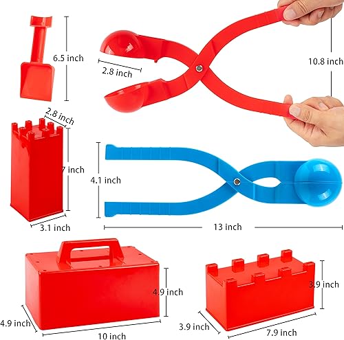 Miniatura 7 de JOYIN 8 piezas de fabricantes de bolas de nieve, juguetes de arena para playa, bolas de nieve y ladrillos para niños y adultos, peleas de bolas de