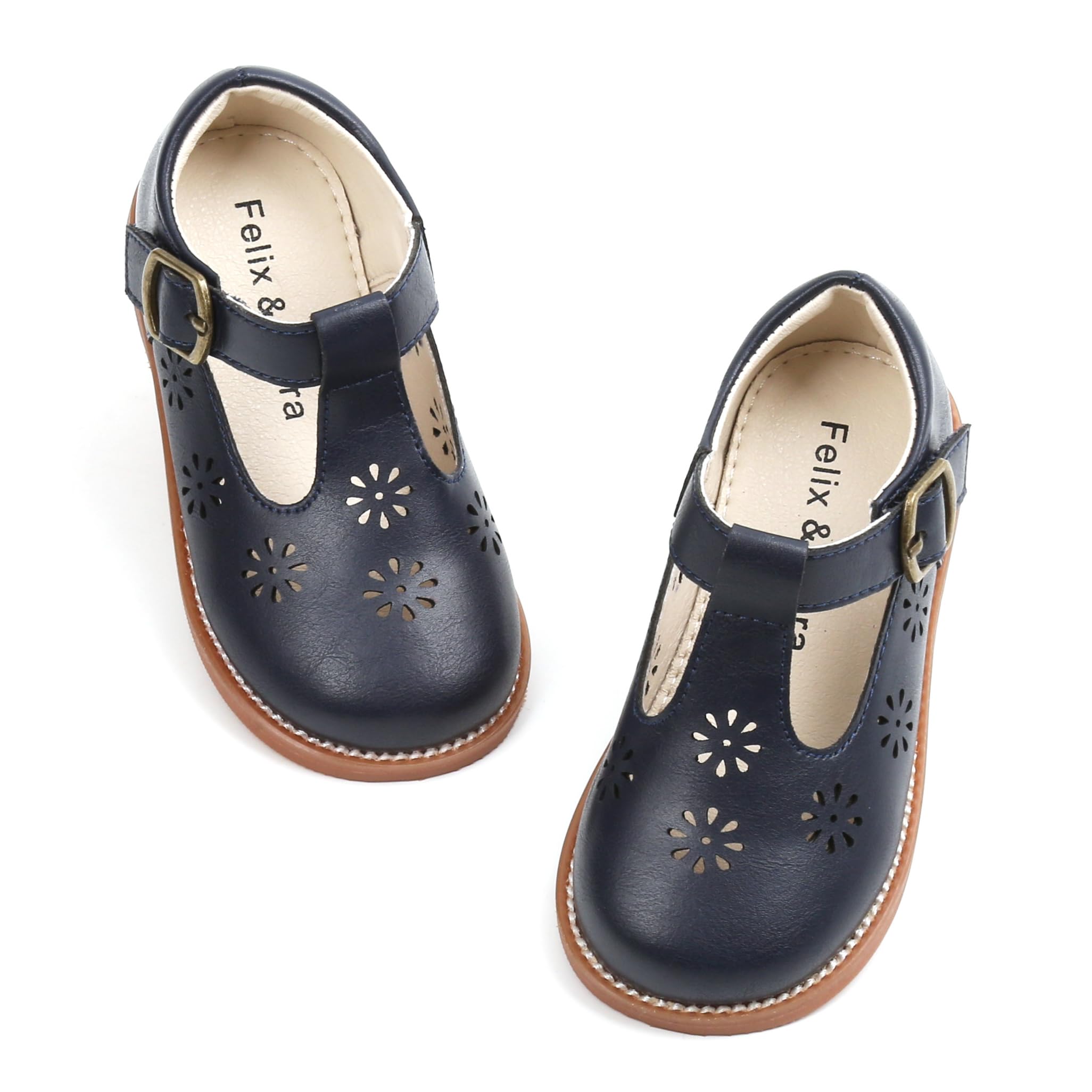 Felix & Flora Toddler Little Girl Mary Jane Dress Shoes - Ballet Flats for Girl Party School Shoes — view 48