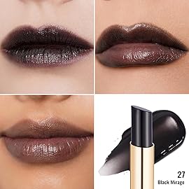 Oulac Light Black Lipstick for Women - 2 in 1 Glossy Ink Black Tinted Lip Balm,Semi-Transparent Hydrating Lip Gloss, Shine Juicy Finish Vegan 2.2g/0.07oz (27)