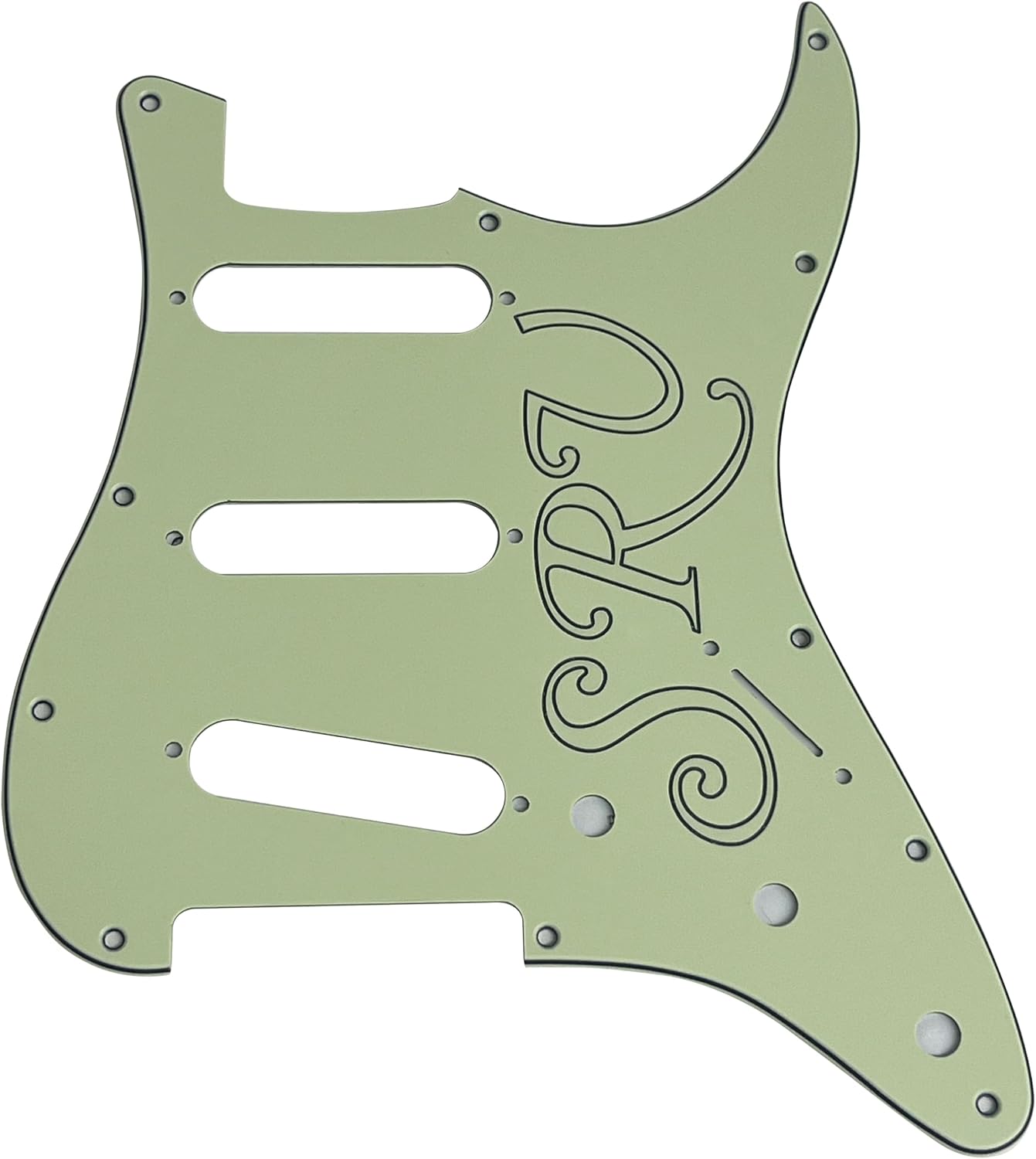 Guitar Parts For Fender US 11 hole SRV Stratocaster Strat Guitar Pickguard (3 Ply Black)