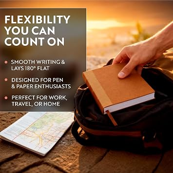 moonster A5 Journal Inserts Lined Cotton Paper Refill for Leather Journal