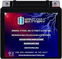 Vista 7 de Mighty Max Battery YTX5L-BS -12 voltios 4 AH, 80 CCA, batería de motocicleta SLA AGM sin mantenimiento recargable