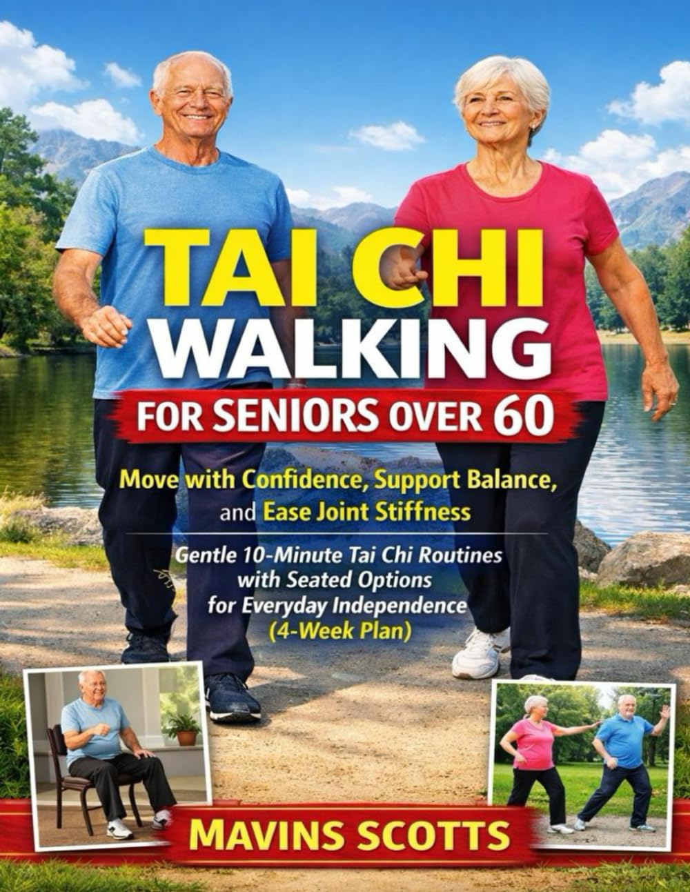Tai Chi Walking for Seniors over 60: Move with Confidence, Support Balance, and Ease Joint Stiffness Gentle 10-Minute Tai Chi Routines with Seated Options for Everyday Independence (4-Week Plan)
