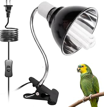 GlowUp UVB 2.4 Bird Cage Light Combo Kit, Bird Lamp for Captive Birds