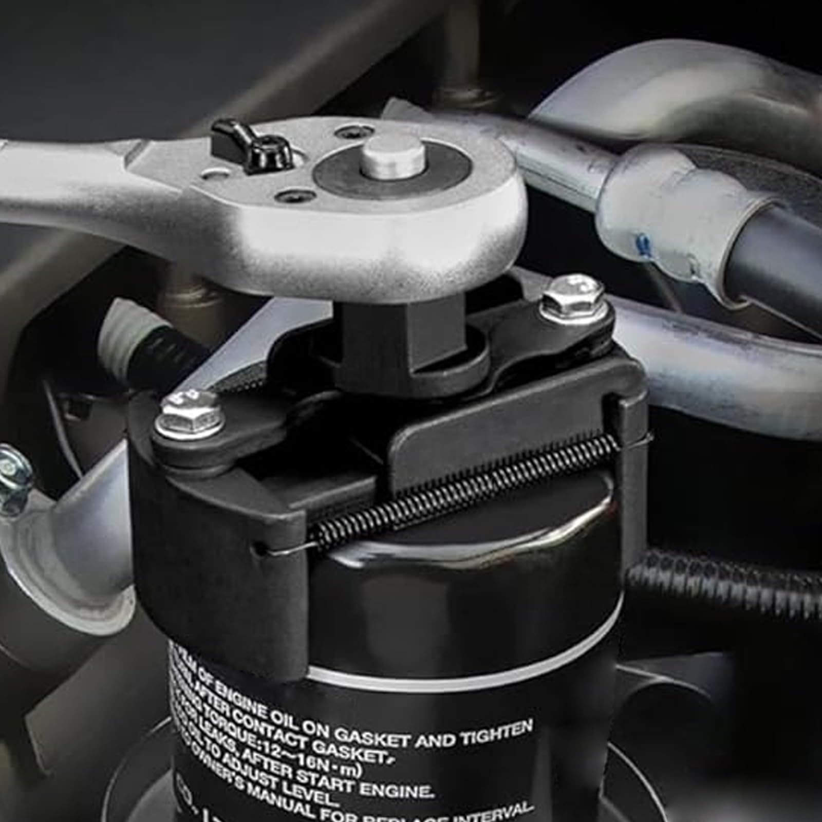 Robuster 2-Backen Ölfilterschlüssel mit automatischem Verriegelungsgriff und Federmechanismus für die Wartung von Ölfiltern bei Autos und Motorrädern