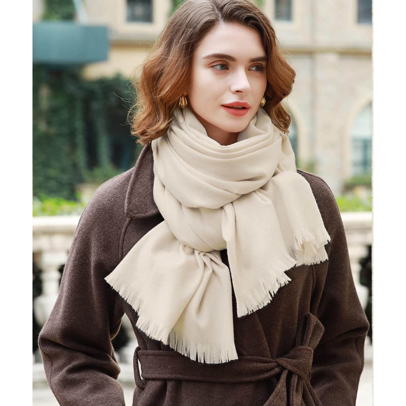 RIIQIICHY Sciarpa Donna Invernale Pashmina Scialle Stola Elegante Cerimonia Foulard Lungo Grande Spesse Calde