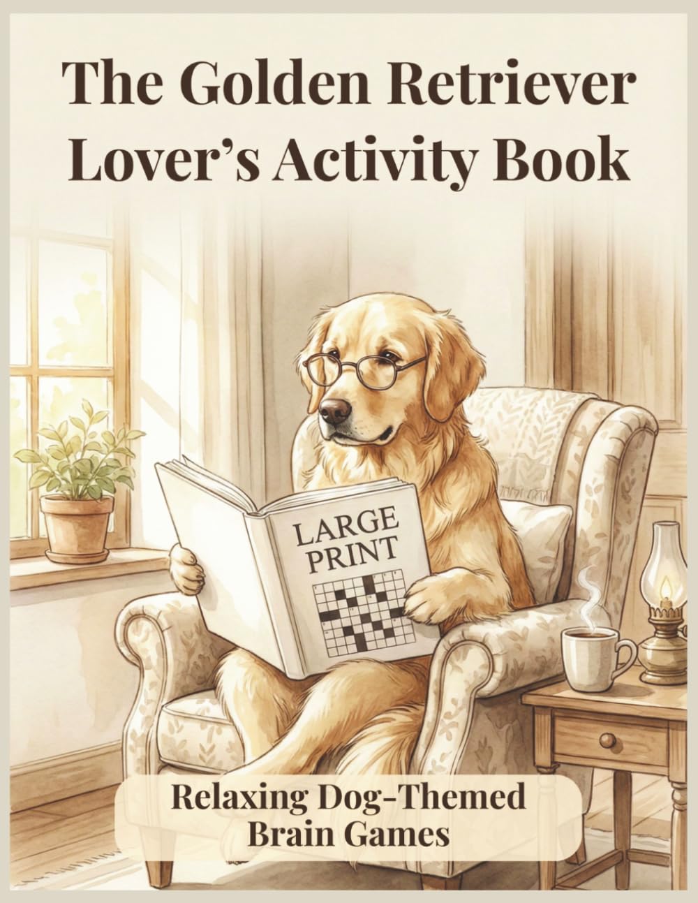 The Golden Retriever Lover’s Activity Book: Large Print Word Search & Crossword Puzzles for Seniors and Adults | 200+ Pages of Relaxing Dog-Themed Brain Games (Vita Bloom Puzzle Collection)