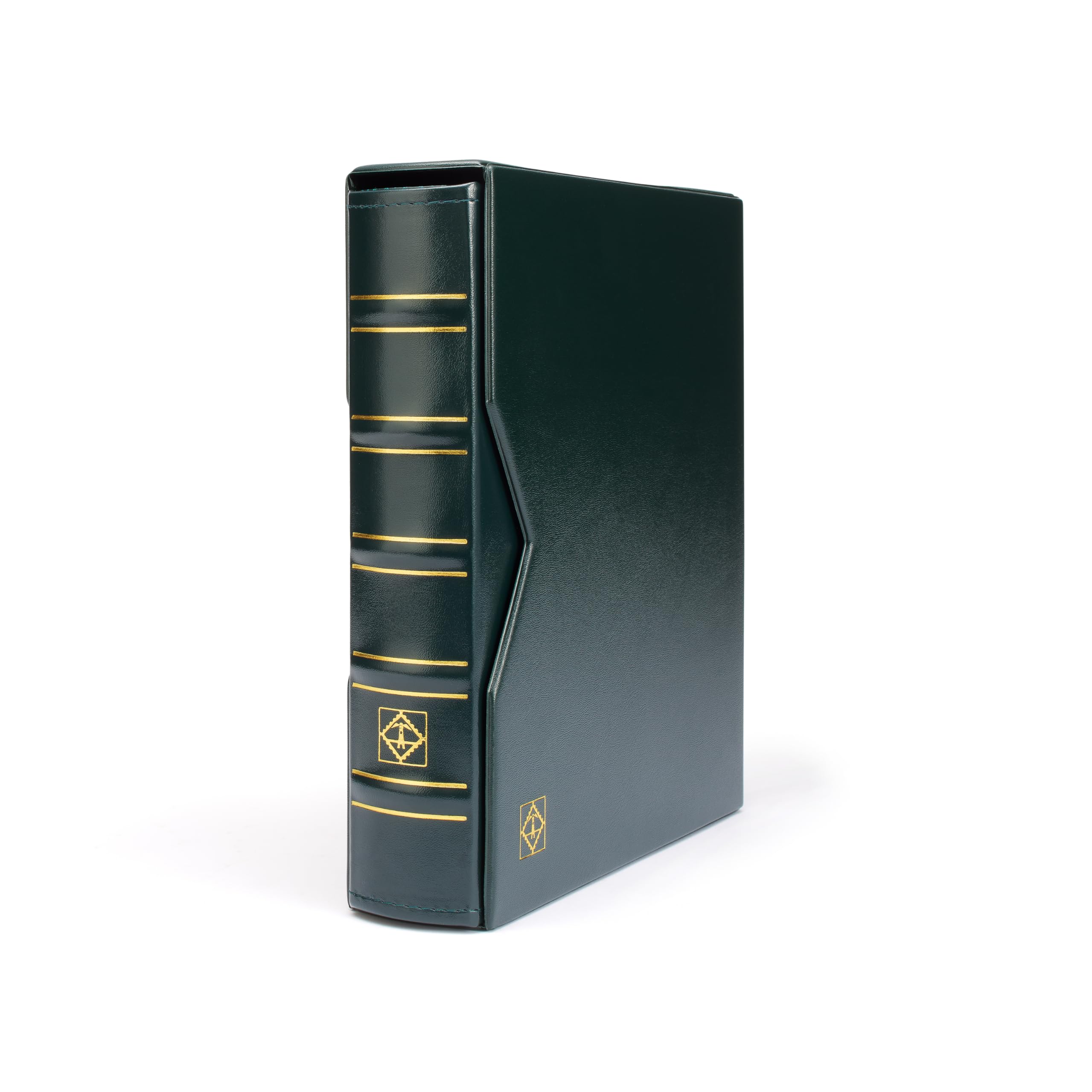 Lighthouse coin album OPTIMA, in classic design incl. slipcase, green