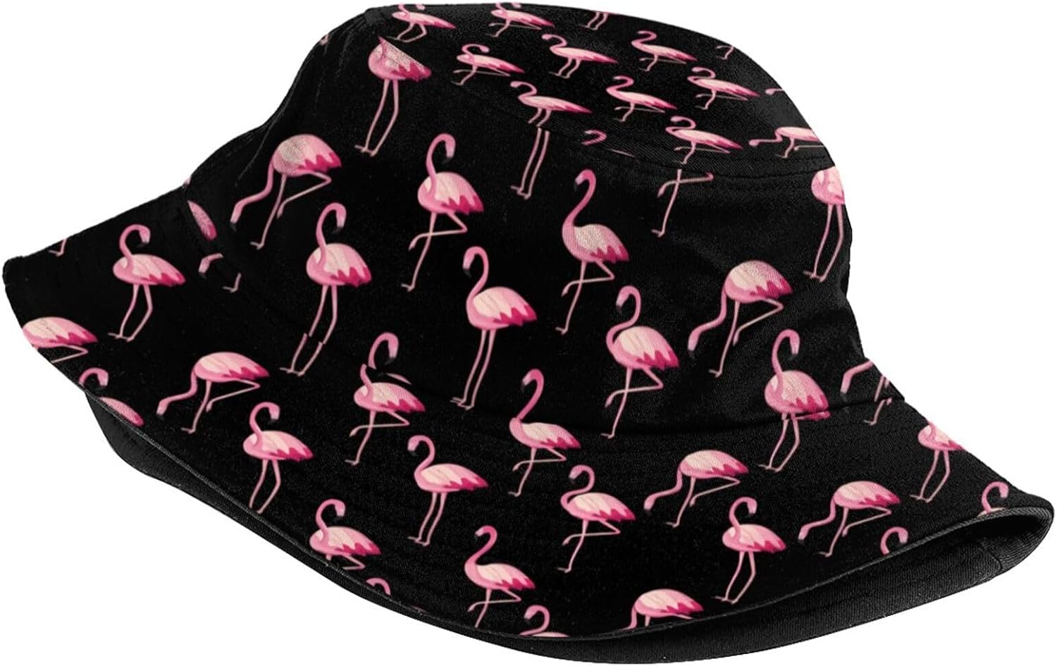 Pink Flamingos Bucket Hat for Women Men,Fashion Outdoor Flamingo Sun Hat Packable Hat Caps for Travel Hiking - Image 2