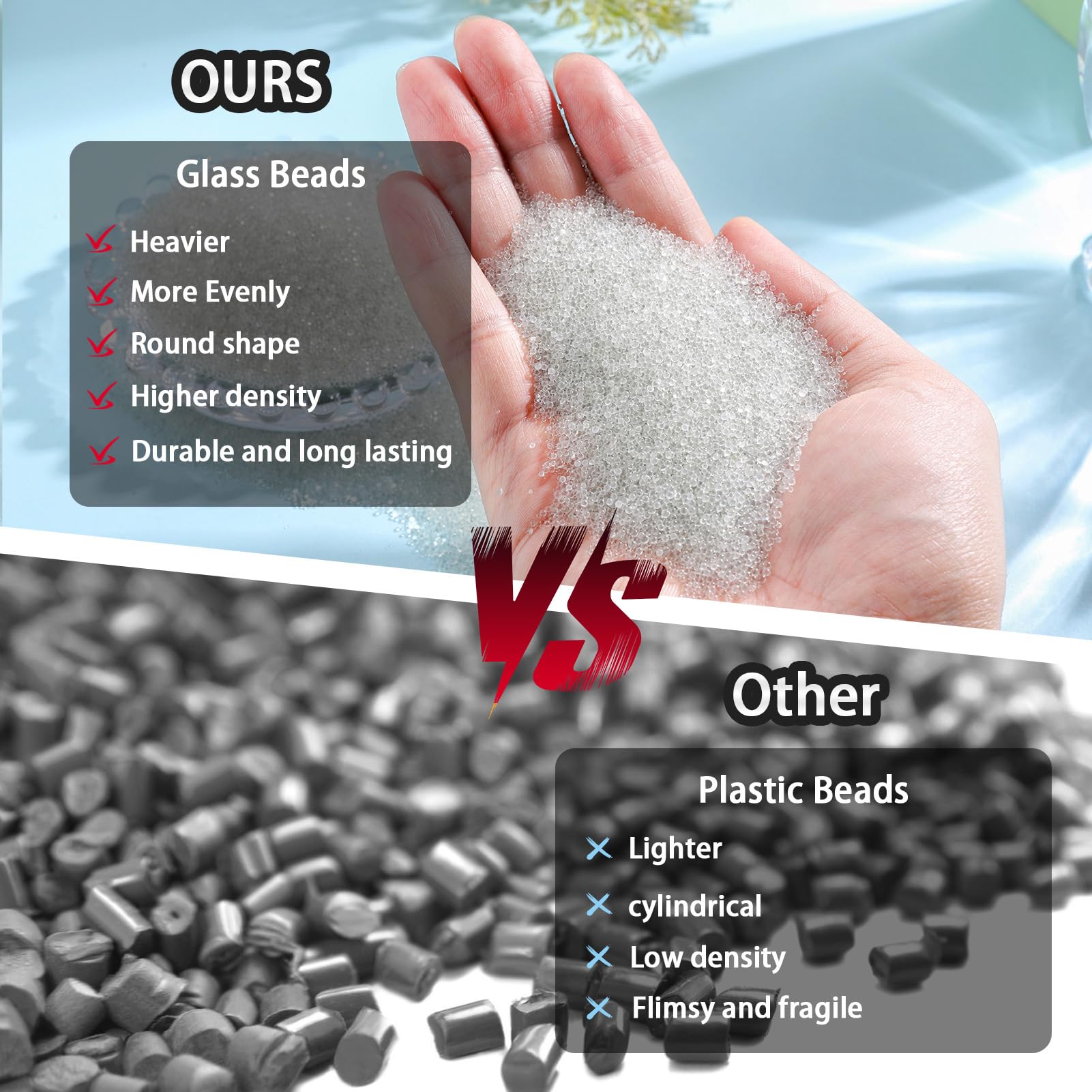 Weighted Beads Stuffing 2.2Lbs Fiber Fill Stuffing With 6.6Lbs Weighted ...