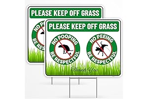 Curb Your Dog Signs for Lawn with Stake