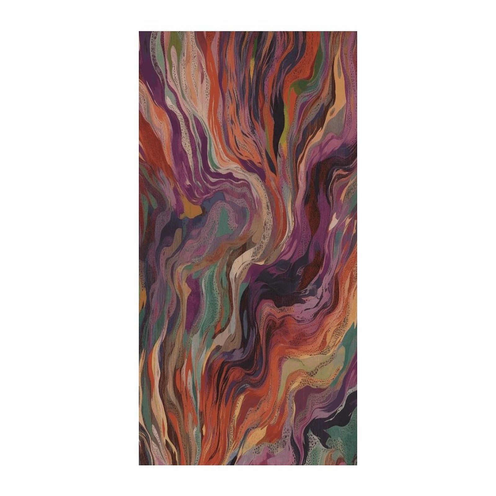Fekiloot Style Green And Orange Door Curtain Room Divider Curtains